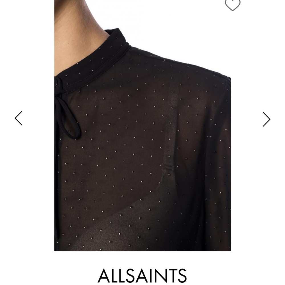 Allsaints Cada Transparent Studded Button Down - image 6